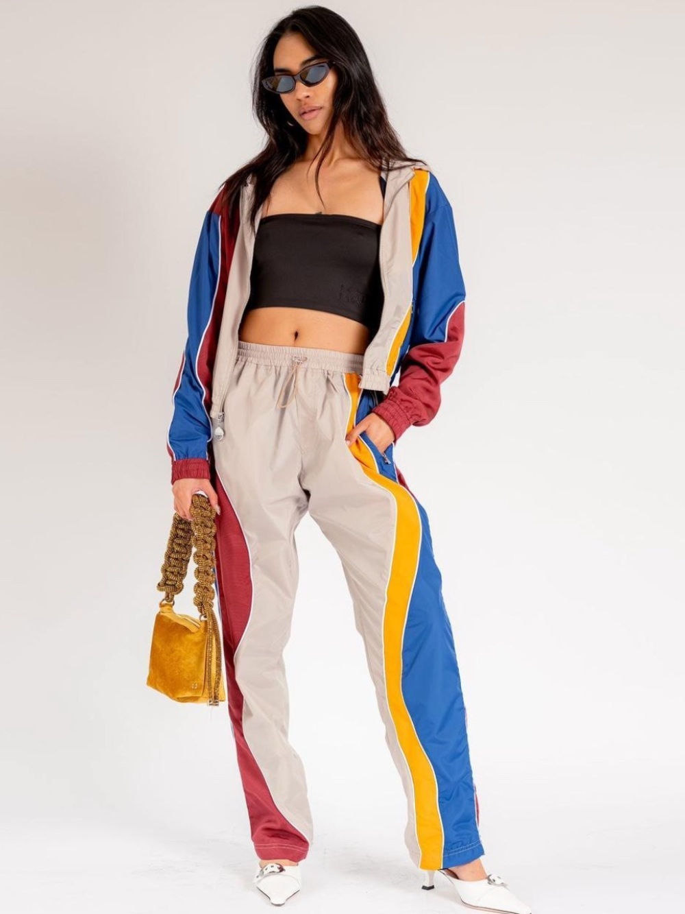 Ahluwalia Colorblock Hooded Track Jacket UK 6